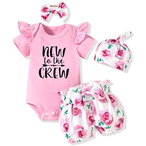 Aalizzwell Newborn Baby Girls Shorts Outfit for Summer
