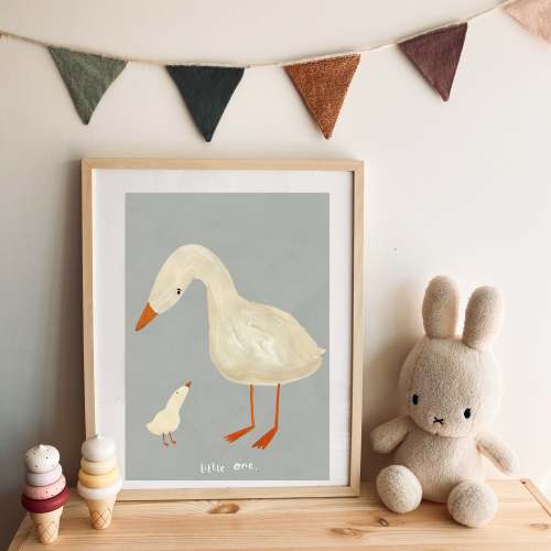 Little One geese Art Print
