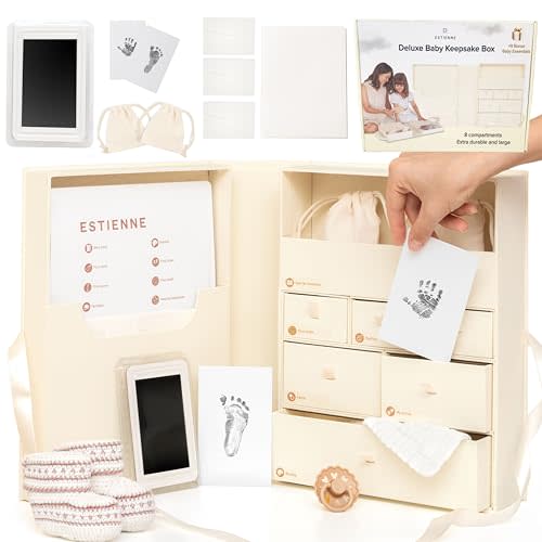Baby Keepsake Box for Baby Girl Keepsake Box Baby Boy Keepsake Box for Baby Boy, Memory Box for Keepsakes Baby Memory Box for Baby Girl, Baby Box Keepsake Boxes with Lids, Newborn Keepsake Box Large