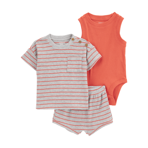 Baby 3-Piece Outfit Set - Heather/Orange - Carter's | Carter's