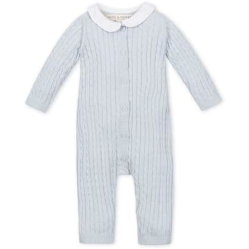 Hope & Henry Layette Baby Cable Knit Sweater Romper
