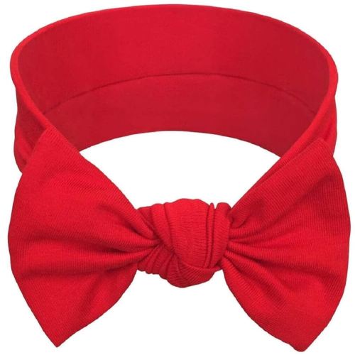 Baby Girl Headbands-Infant,Toddler Cotton Handmade Hairbands with Bows Child Hair Accessories (Red)