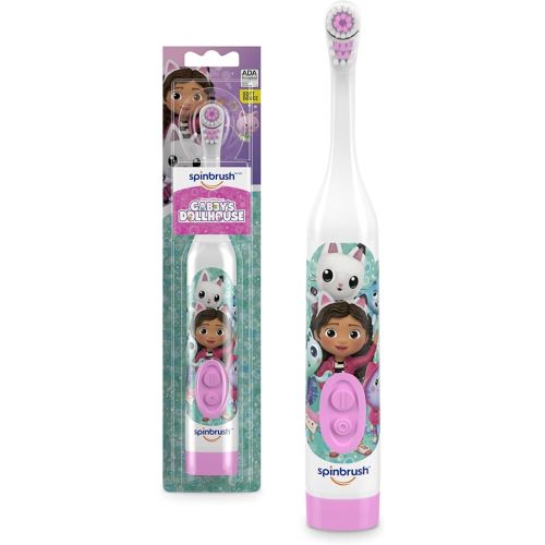Spinbrush Gabby's Dollhouse Kids Electric Battery Toothbrush, Soft Bristles