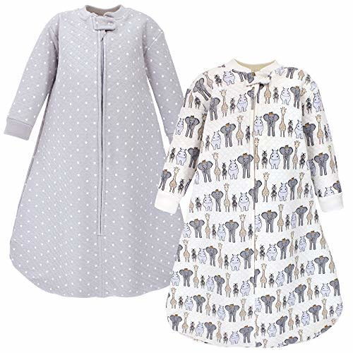 Hudson Baby Unisex Baby Premium Quilted Long Sleeve Sleeping Bag and Wearable Blanket