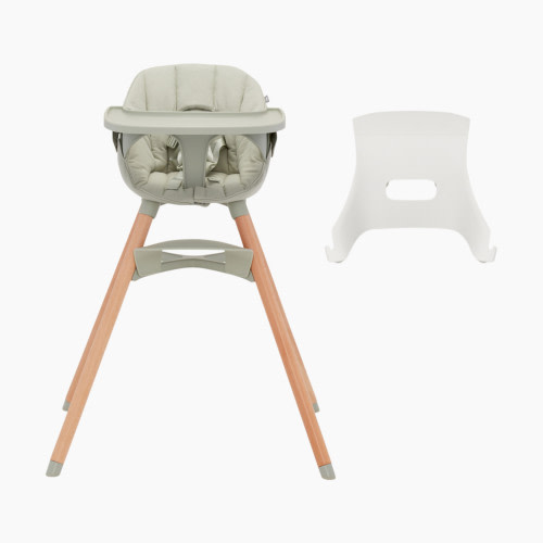 Lalo Infant to Toddler High Chair Bundle - Sage, High Chair + Infant Insert