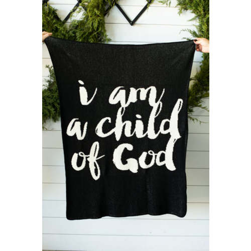 Made in the USA | Recycled Cotton Blend I am a child of God Throw Blan – Modern Burlap