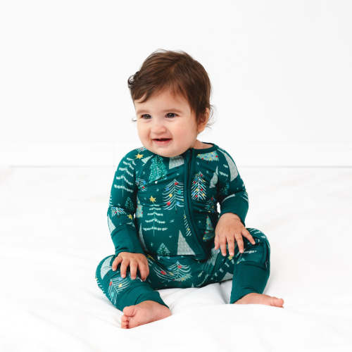 Green Twinkling Trees Zippy - 0-3 M
