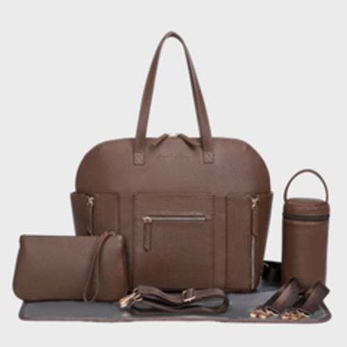 Chic Convertible Diaper Bag - Backpack to Tote - Best Designer Baby Bag - Vegan Leather - Hannah and Henry