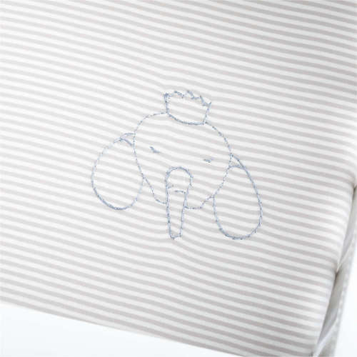 Baby's First Grey Stripe Organic Jersey Baby Crib Fitted Sheet