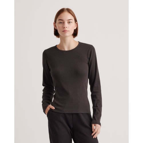 Organic Cotton Micro-Rib Long Sleeve Tee
