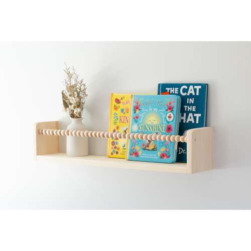 Nursery Bookshelf, Nursery Shelves Boho Macrame, Nursery Decor, Gender Neutral Gift,Children's Bookshelves, Floating Shelves,Kid's Bookshelf