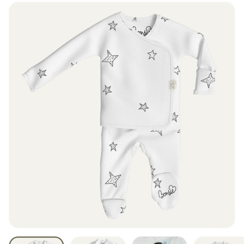 Footie - Stars – Bonsie Skin to Skin Babywear