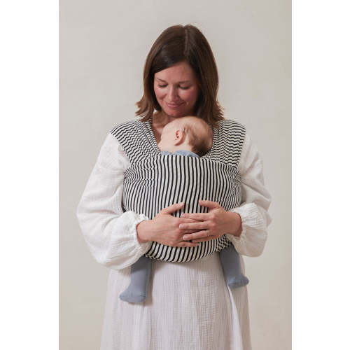 Black + Natural Stripe Wrap