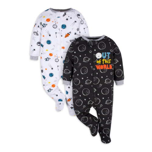 Gerber Baby Boy Sleep 'n Play Footed Pajamas, 2-Pack (0/3 Months - 6/9 Months)