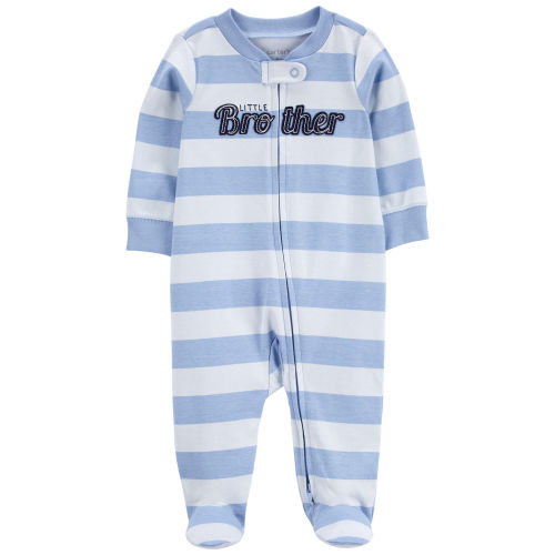 Baby Little Brother 2-Way Zip Cotton Sleep & Play
