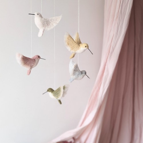 Hummingbirds mobile #7, Custom baby mobile, Nursery baby mobile, Crib mobile girl, Modern baby mobile, Birds crib mobile, Baby crib mobile