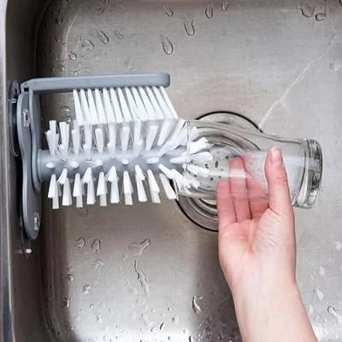 Sink Water Bottle Cleaning Brush Glass Cup Brush Suction Wall Lazy Cup Brush Kitchen Rotating Cup Tea Cup Brush Bar Kitchen Tool