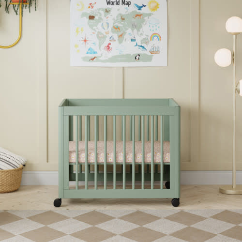 babyletto Yuzu 8-in-1 Convertible Crib with All-Stages Conversion Kits - Light Sage
