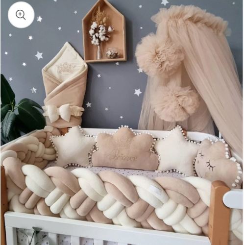 Juego de sábanas para bebé personalizado beige crema – KariStudio