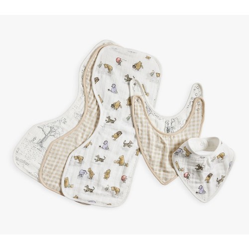 Disney's Winnie the Pooh Organic Muslin Bib and Burp Set