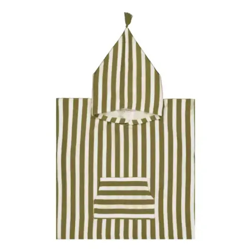 Suzon striped bathing poncho - Khaki | Smallable