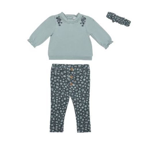 Nicole Miller Infant Girls 3 Piece Fleece Outfit