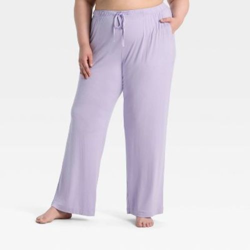 Women's Cloud Knit Pajama Pants - Auden™ Purple XL: Modal-Spandex, Midweight, Side Pocket, Drawstring