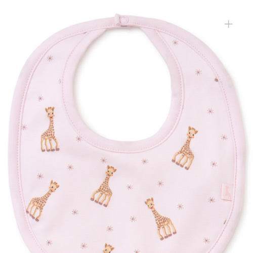 Sophie la girafe Pink Print Bib