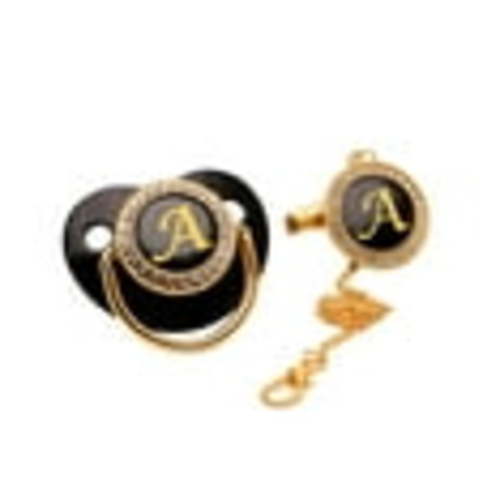 Kiplyki Baby Pacifier 26 Letter Name Initial Clip Silicone Infant Nipple Bling Newborn Pacifier