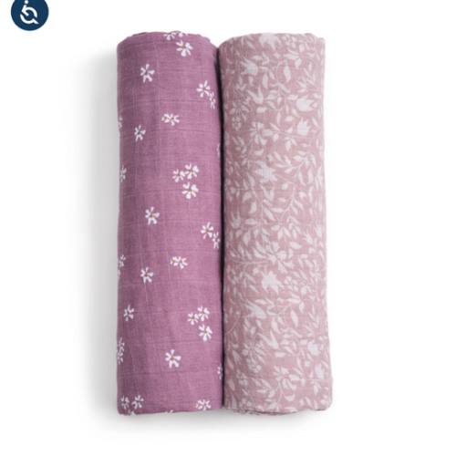 aden + anais Organic Cotton Muslin Swaddles 2 Pack in Heritage Floral