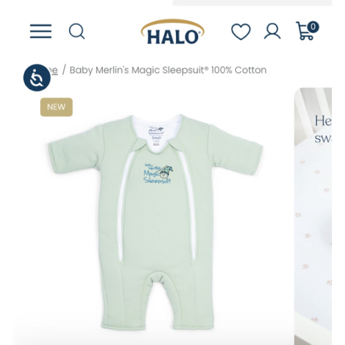 Sage Green Baby Merlin’s Magic Sleepsuit – 100% Cotton Sleep Solution