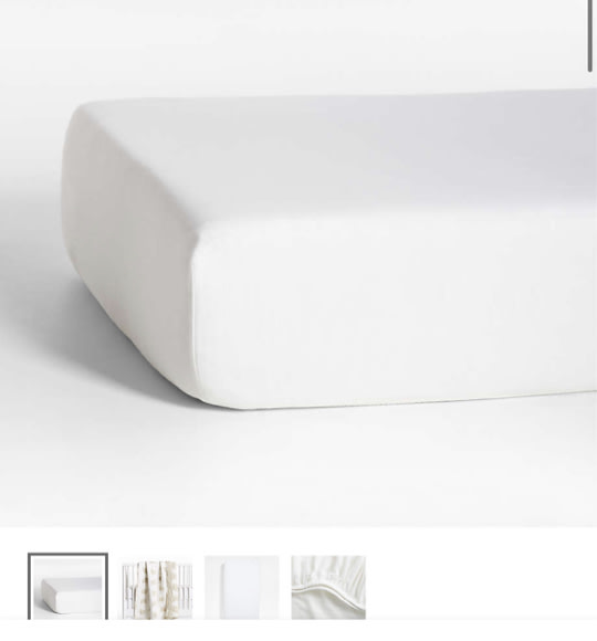 Supersoft Pampas Ivory Organic Cotton Gauze Baby Crib Fitted Sheet