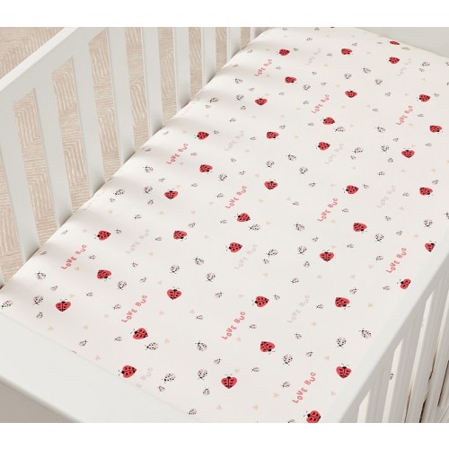 Love Bug Organic Crib Fitted Sheet