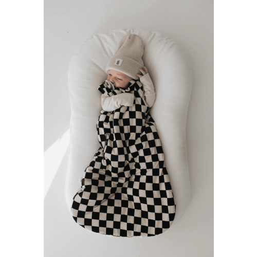 Bamboo Sleep Sack | Black Checkerboard