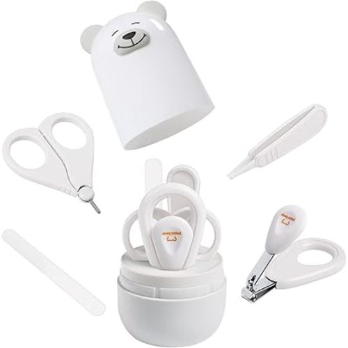 Baby Nail Clippers Set with Cute Case, Infant Fingernail and Toenail File Kit for Newborn Manicure and Pedicure, New Mom Grooming Gift