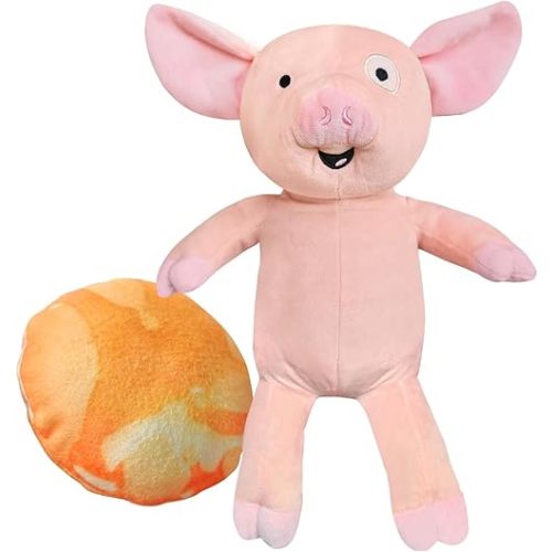 Give a Pig a Pancake Plush 2PCS, If You Book Character Plushies, 13.8" Cute Pig and 4.7" Pancake Plush Toy Gifts for Students, Children and Christmas