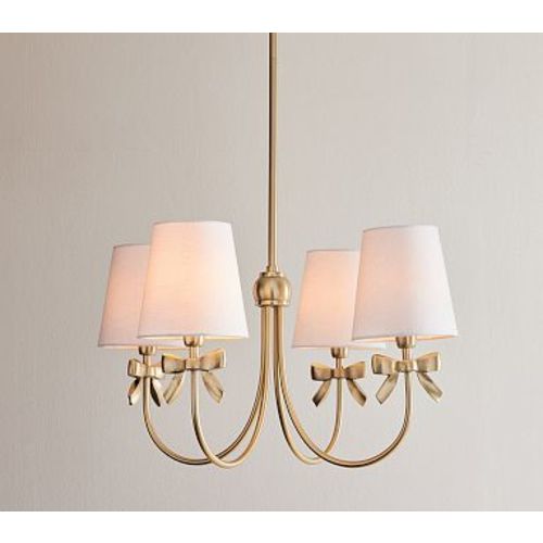 Ava Ribbon Chandelier, Gold