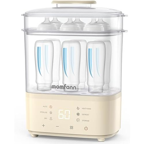 Bottle Sterilizer and Dryer, 8-in-1 Electric Steam Sterilizer for Baby Bottles, Baby Items & Breast Pump Accessories (Yellow)