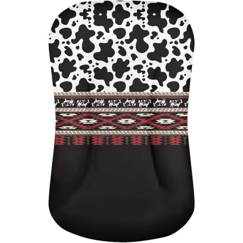 Aztec Cow Print Baby Lounger Cover for Newborns, Waterproof, Machine Washable