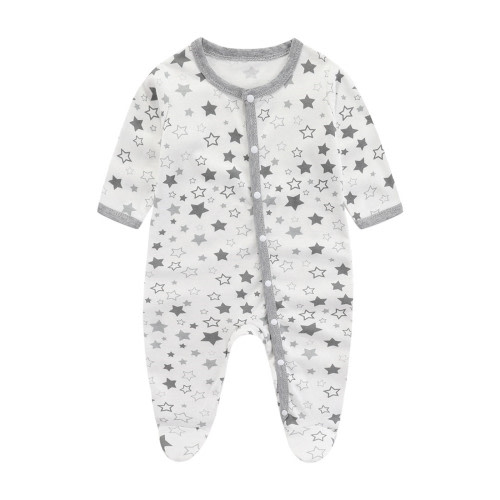 Ovbmpzd Gray Preemie Bodysuit Boy Cotton Star Print Cozy One-Piece Pajamas New Born Onsies New Born Girl 0 Months
