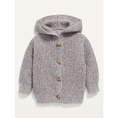Hooded Button-Front Knit Cardigan for Baby