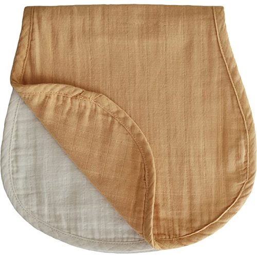Mushie Muslin Baby Burp Cloths | 100% Organic Cotton, Set of 2