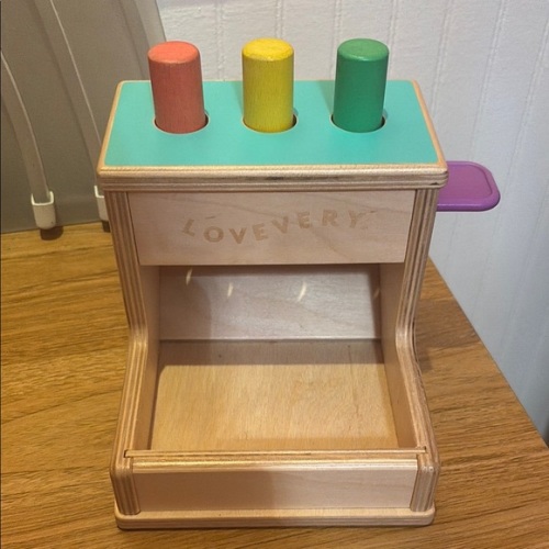 Lovevery Wooden Toy Drop with Colorful Pegs