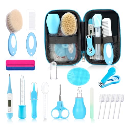 Baby Healthcare and Grooming Kit for Newborn Kids, 24PCS Upgraded Safety Baby Care Kit, Newborn Nursery Health Care Set, Baby Care Products