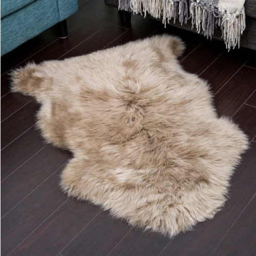 Taupe Sheepskin Rug (2' x 3'5")