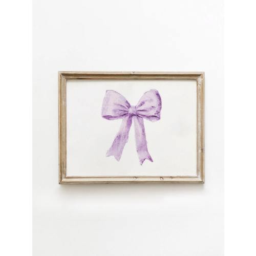 Purple Bow Print Preppy Horizontal Bow Painting Cute Dorm Prints Aesthetic Ivory Print Lilac Retro Poster Apartment Girly Western Download