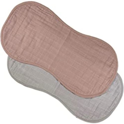 MOZAH Organic Burp Cloths Neutral - 100% Organic Cotton Muslin - Burp Cloths Neutral for Baby Girls and Girl Burp Cloths