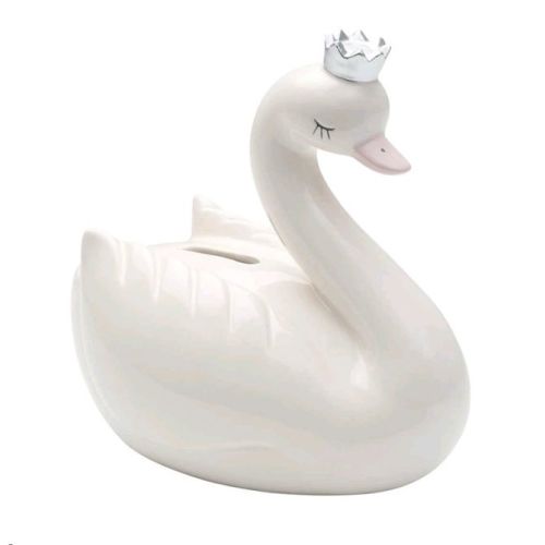 Elegant Baby Ceramic Bank Swan | 48634 | Borsheims