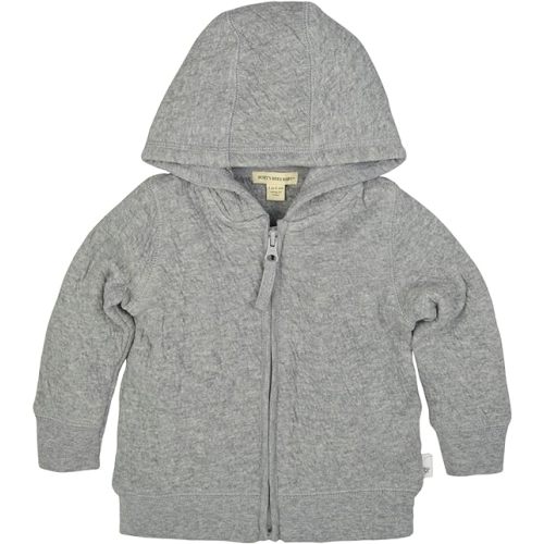 Burt's Bees Baby Hooded Sweatshirt Jacket - Organic Cotton Zip Up Hoodie, Newborn to Toddler Boy Girl Essential Coat
