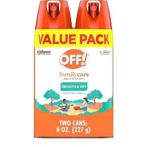 OFF! Family Care Insect & Mosquito Repellent, Bug Spray Containing 15% DEET, Protects Against Mosquitoes, 4 Oz, 2 Count